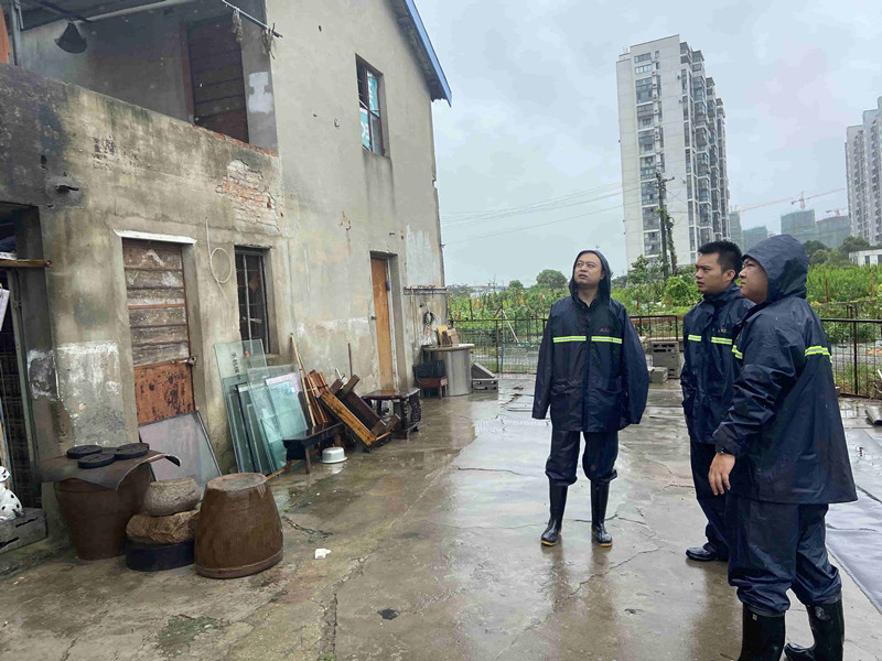 陆家镇纪委实地查看村民危房、排涝站等场所，督促相关职能部门落实落细各项防汛工作.jpg
